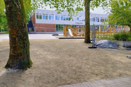 Aire de jeux revêtement semi durcissement
